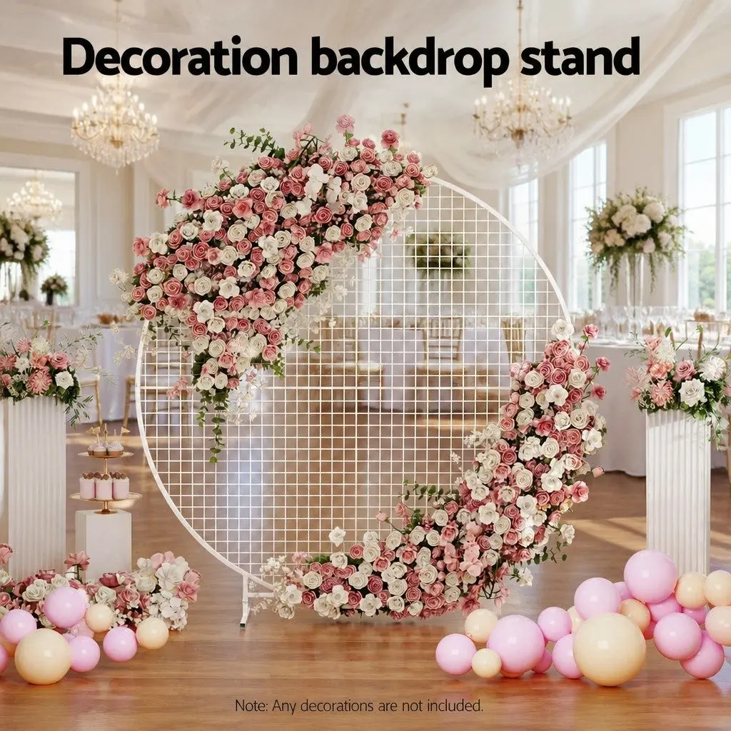 Backdrop Stand Gold 2M Metal Frame Easy Assembly for Wedding Party Decoration