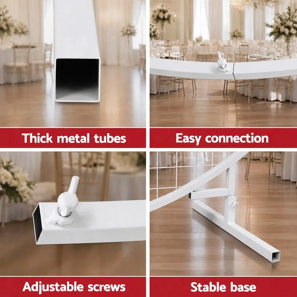 Backdrop Stand Gold 2M Metal Frame Easy Assembly for Wedding Party Decoration