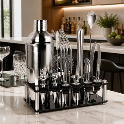 Concise 20-Piece Professional Cocktail Shaker Set