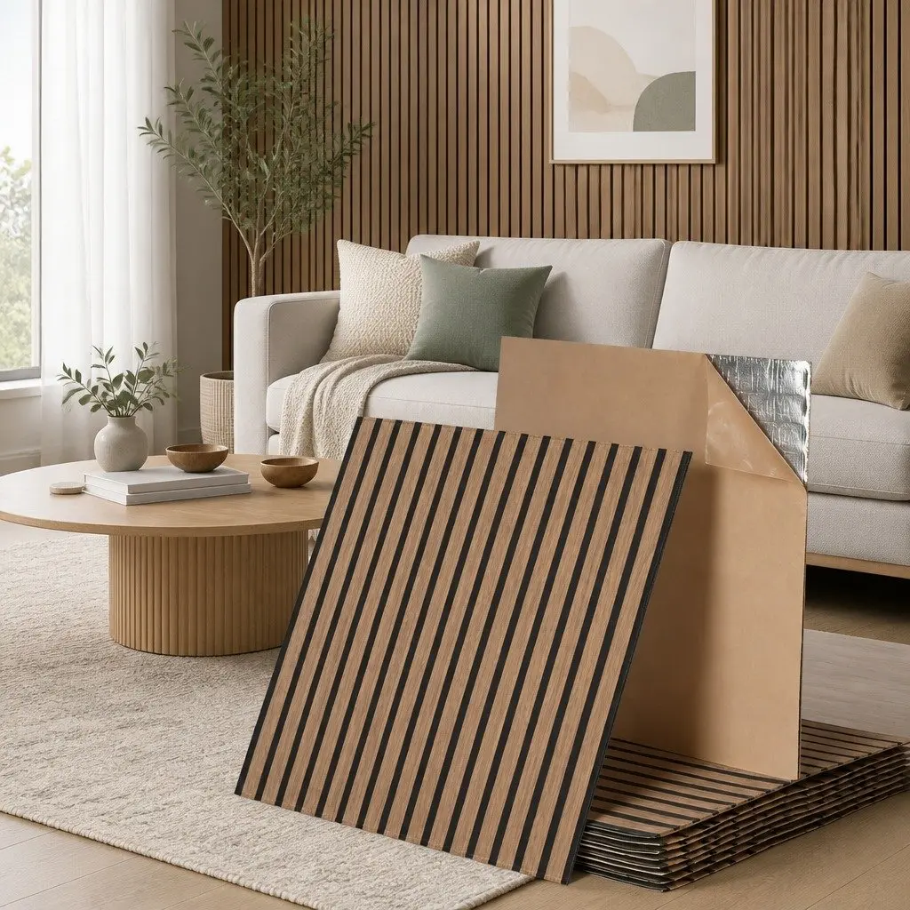 Self Adhesive Wall Panels Brown 68x68cm Peel and Stick Feature