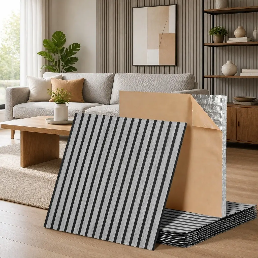 Peel and Stick Wall Panels Grey 68x68cm Self Adhesive Decorative 10 Pack