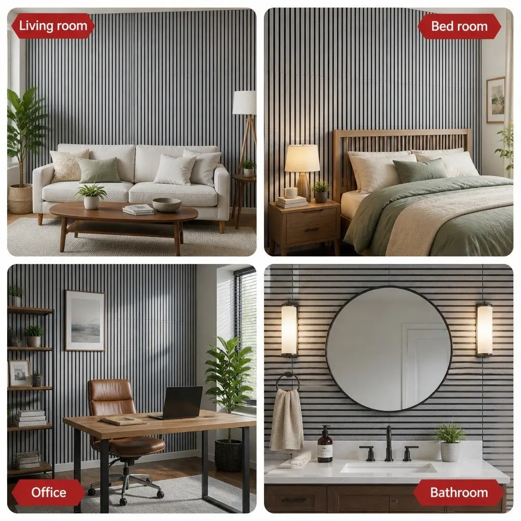 Peel and Stick Wall Panels Grey 68x68cm Self Adhesive Decorative 10 Pack
