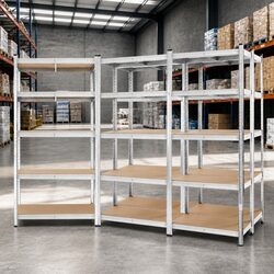 5 Tier Garage Storage Shelf Rack 1.8M Height Industrial Warehouse Shelving Unit