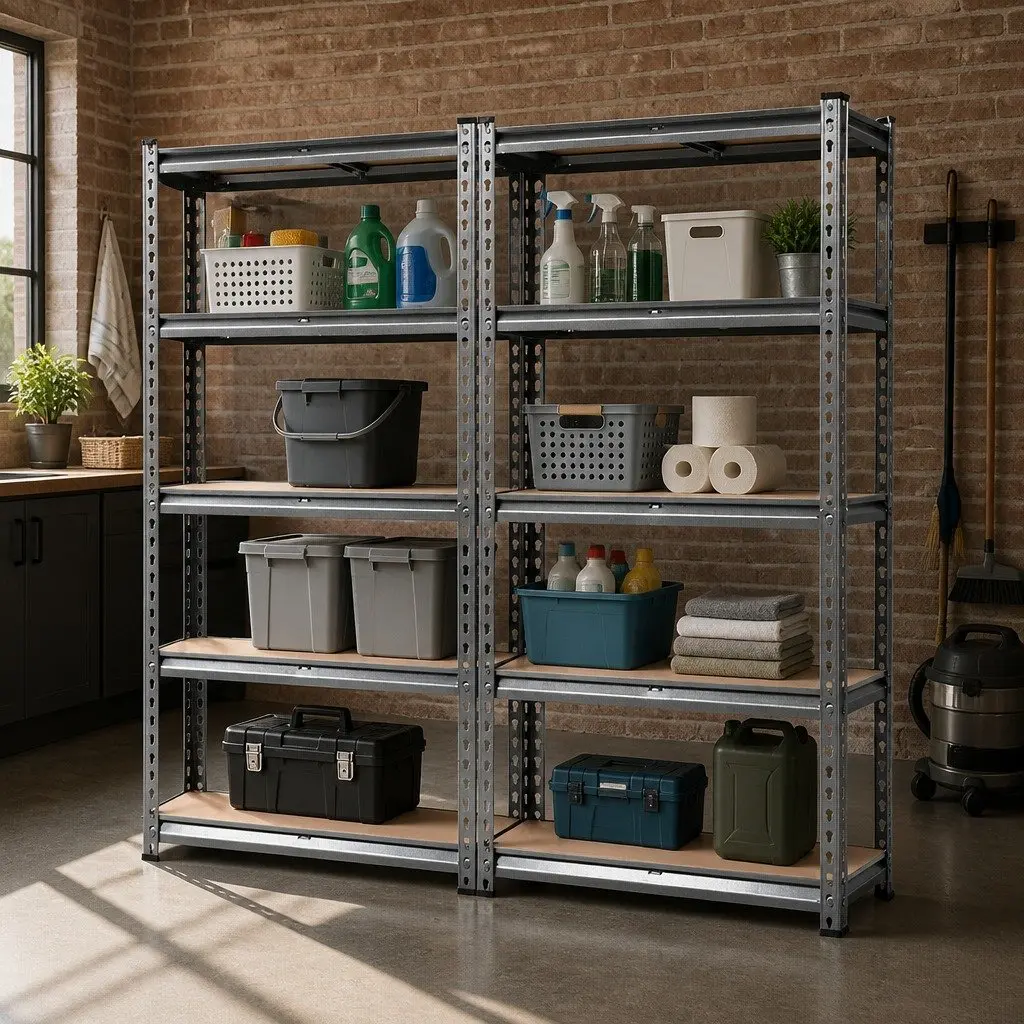 2x1.5M 5-Tier Steel Warehouse Racking Unit