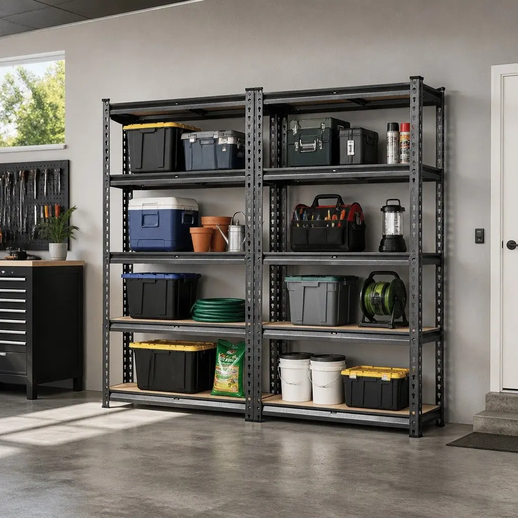 Storage Shelving Rack Matte Charcoal 2x1.5M Heavy-Duty Steel Adjustable Beams