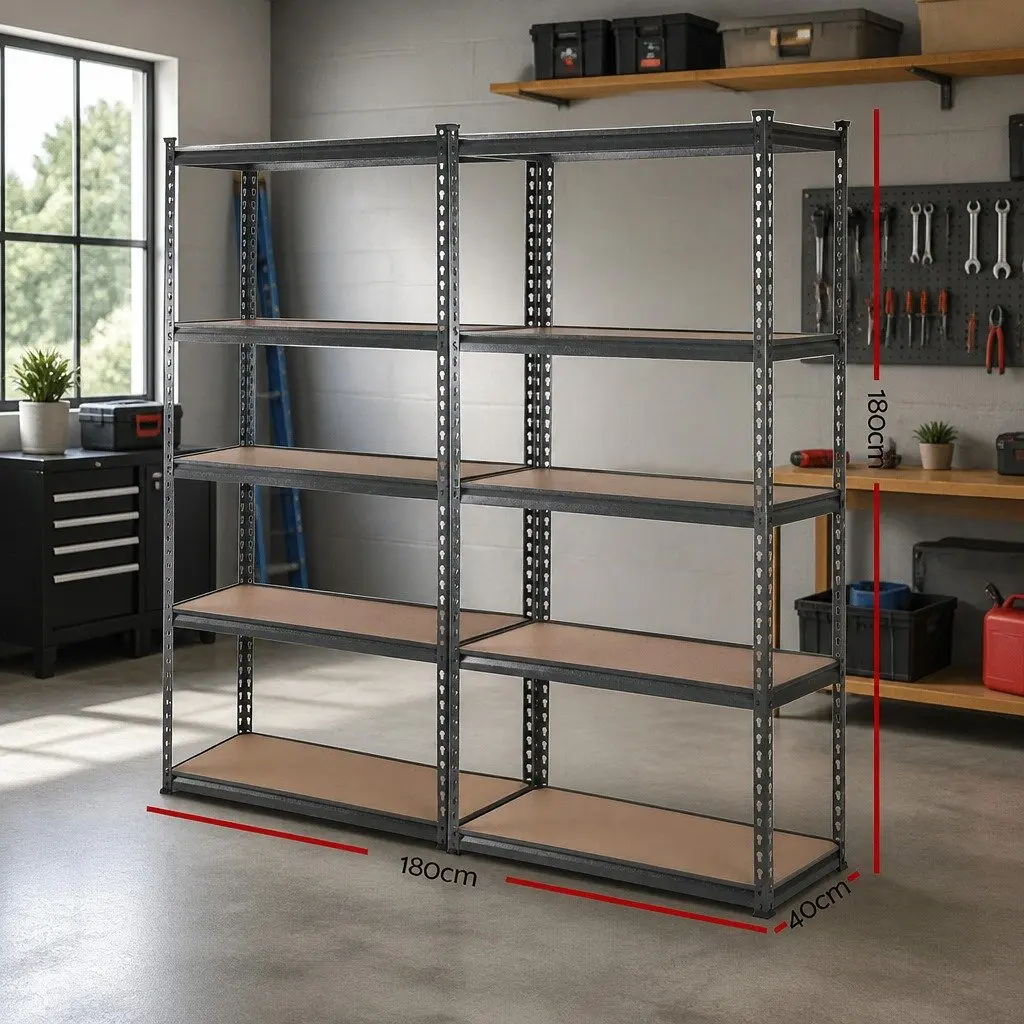 2x1.8M Garage Shelving Unit Industrial Storage Rack Pallet Racking Heavy-Duty