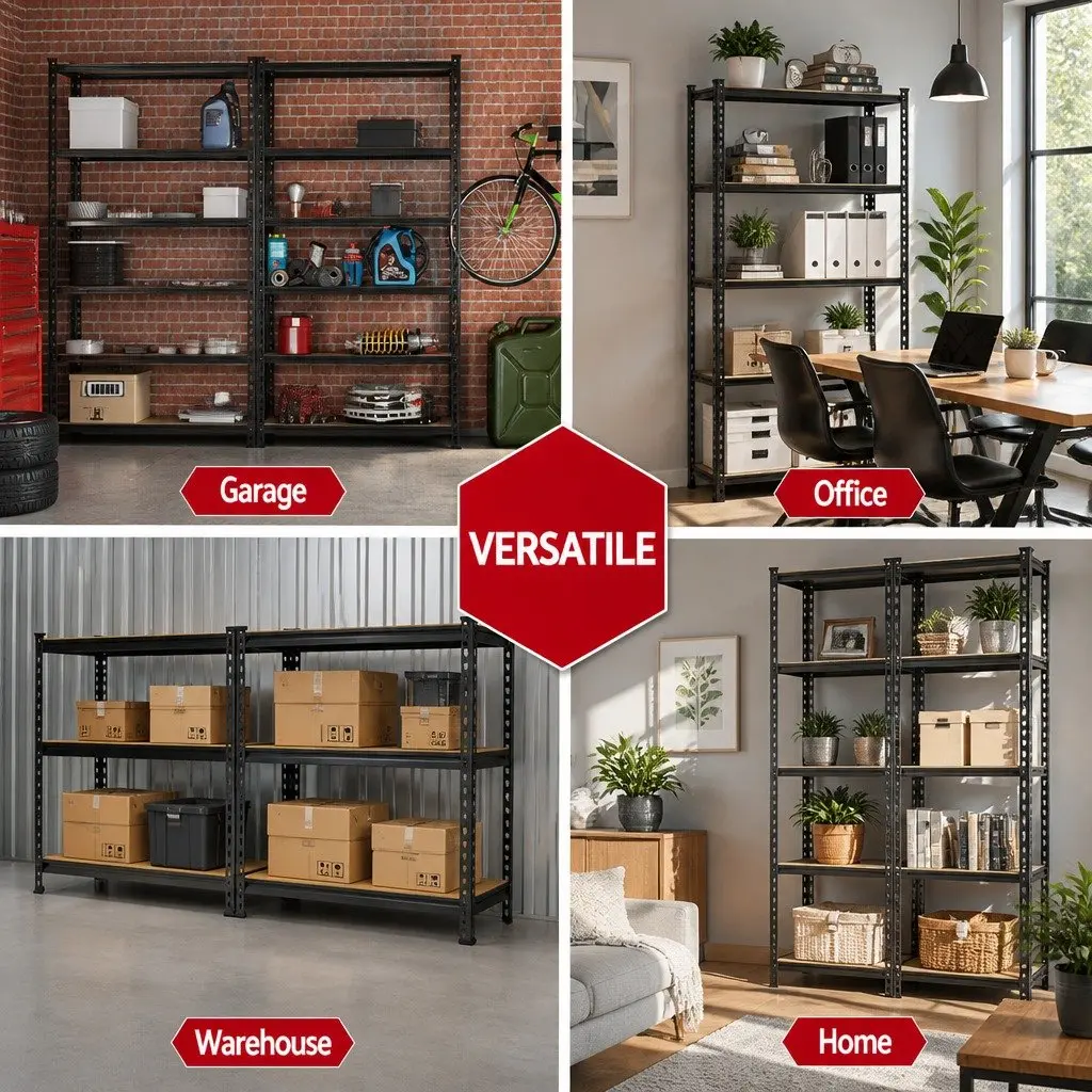 2x1.8M Garage Shelving Unit Industrial Storage Rack Pallet Racking Heavy-Duty