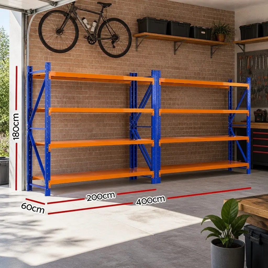 4M Warehouse Shelving Rack with Adjustable Shelves