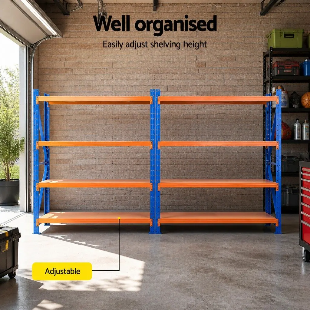 4M Warehouse Shelving Rack with Adjustable Shelves