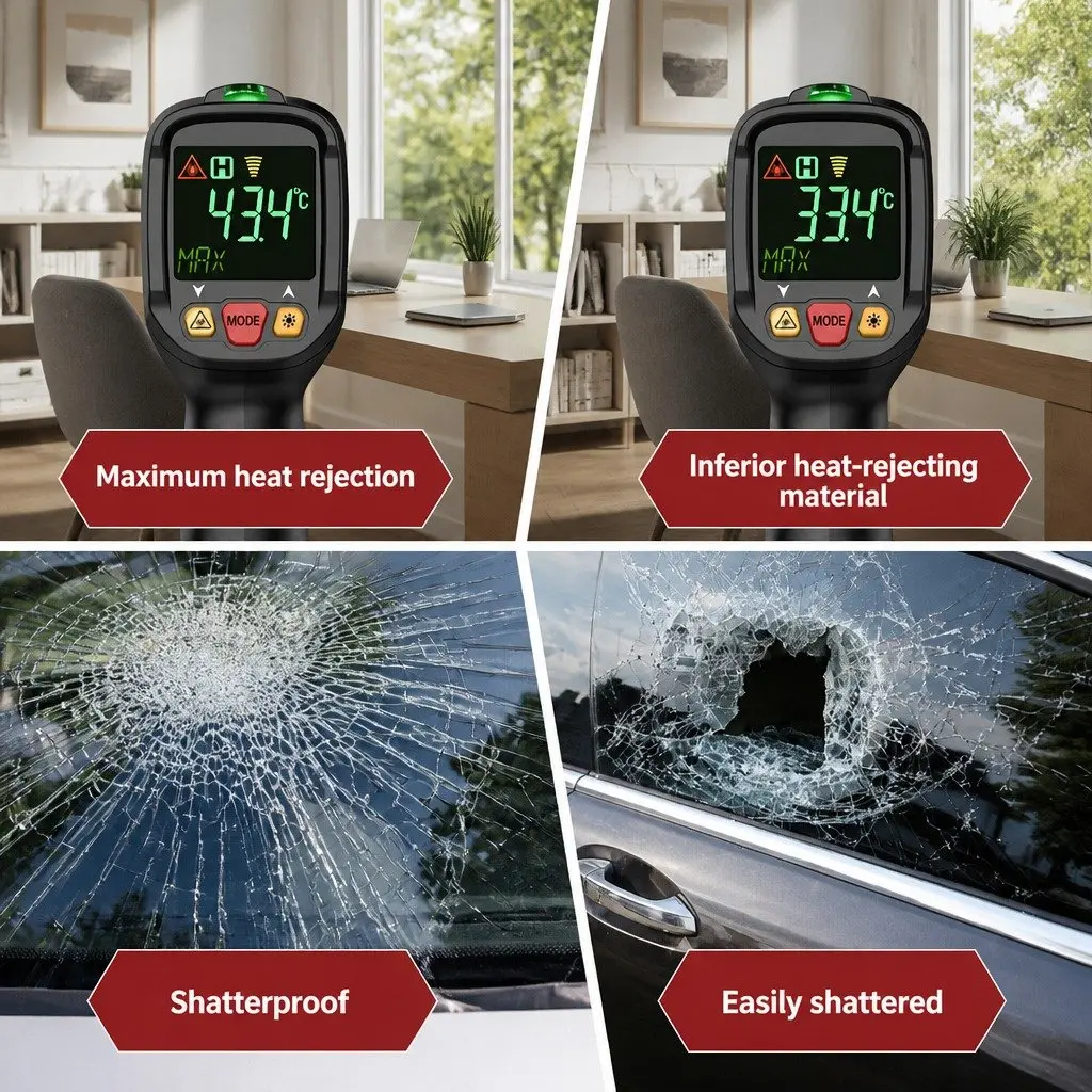 Window Tint Film Black 30M 35% VLT Privacy Heat Reduction UV Protection