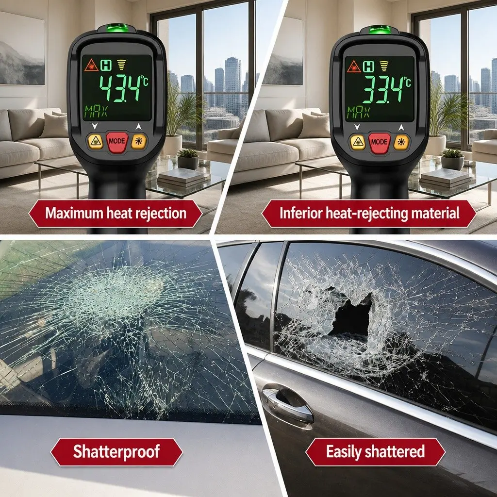 Window Tint Film Roll Black 100cm x 30m 5% VLT UV Protection Heat Reduction