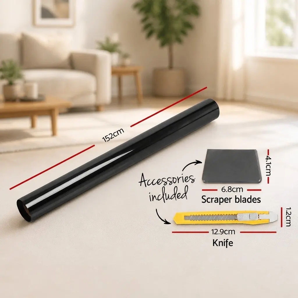 Window Tint Film Black 152cm x 30m 15% VLT Automotive Glass Heat Protection