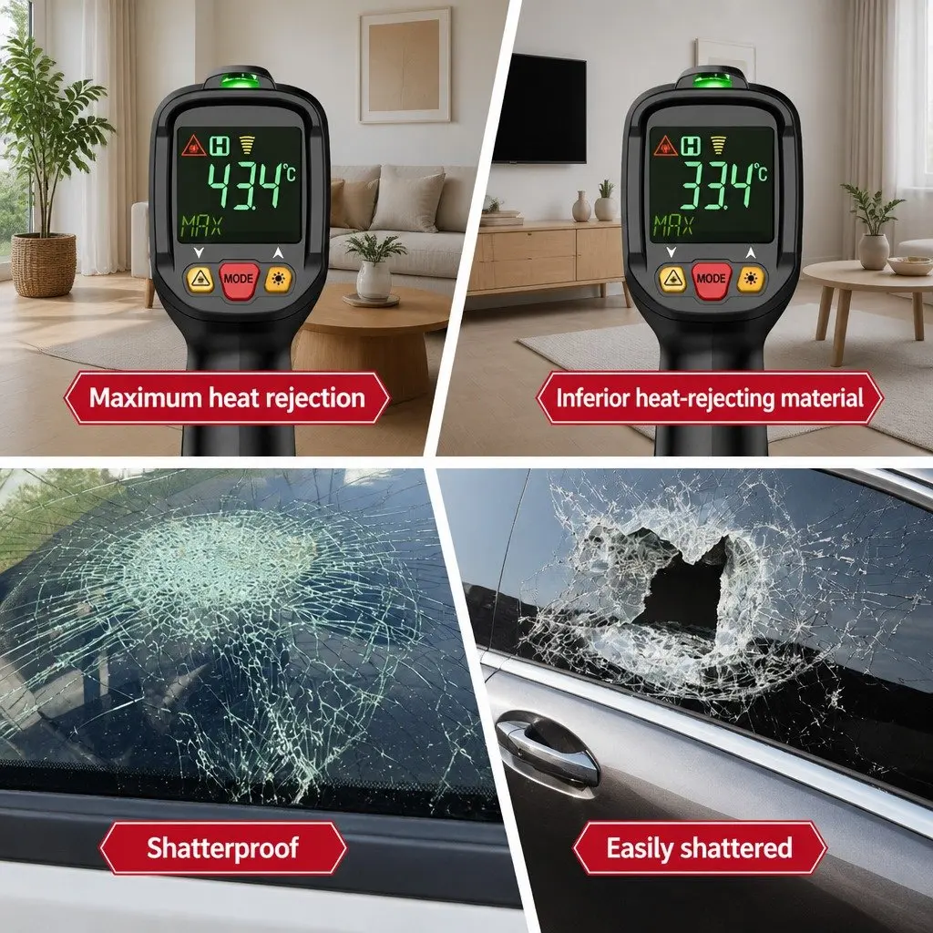 Window Tint Film Black 152cm x 30m 15% VLT Automotive Glass Heat Protection