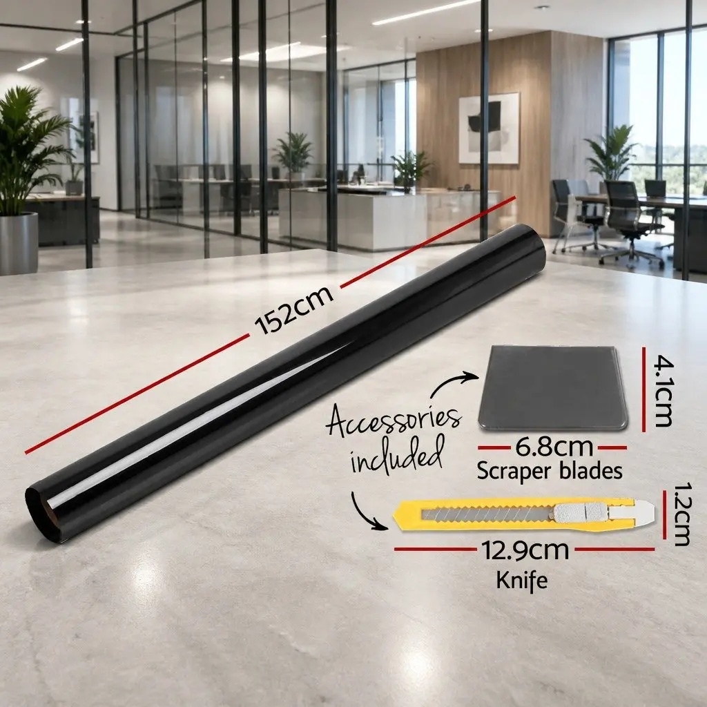 Window Tint Film Black 152cm x 30m 35 Percent VLT UV Protection Automotive Residential Commercial