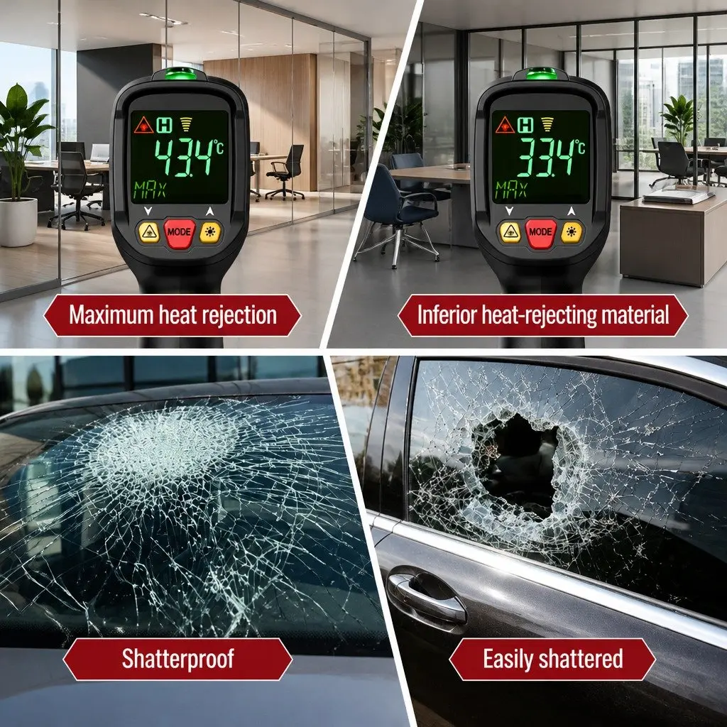 Window Tint Film Black 152cm x 30m 35 Percent VLT UV Protection Automotive Residential Commercial