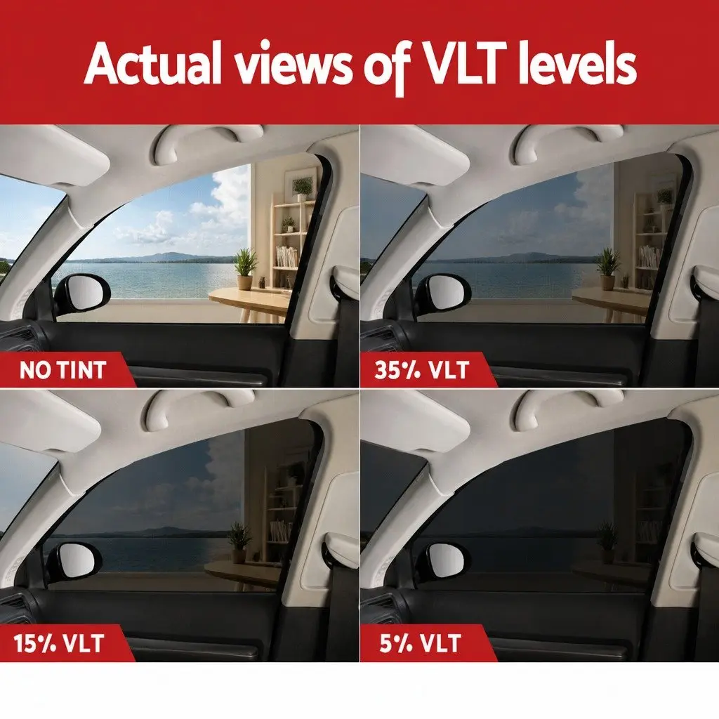 Window Tint Film Black 76cm x 7m 15% VLT Effective Sun Protection and Privacy