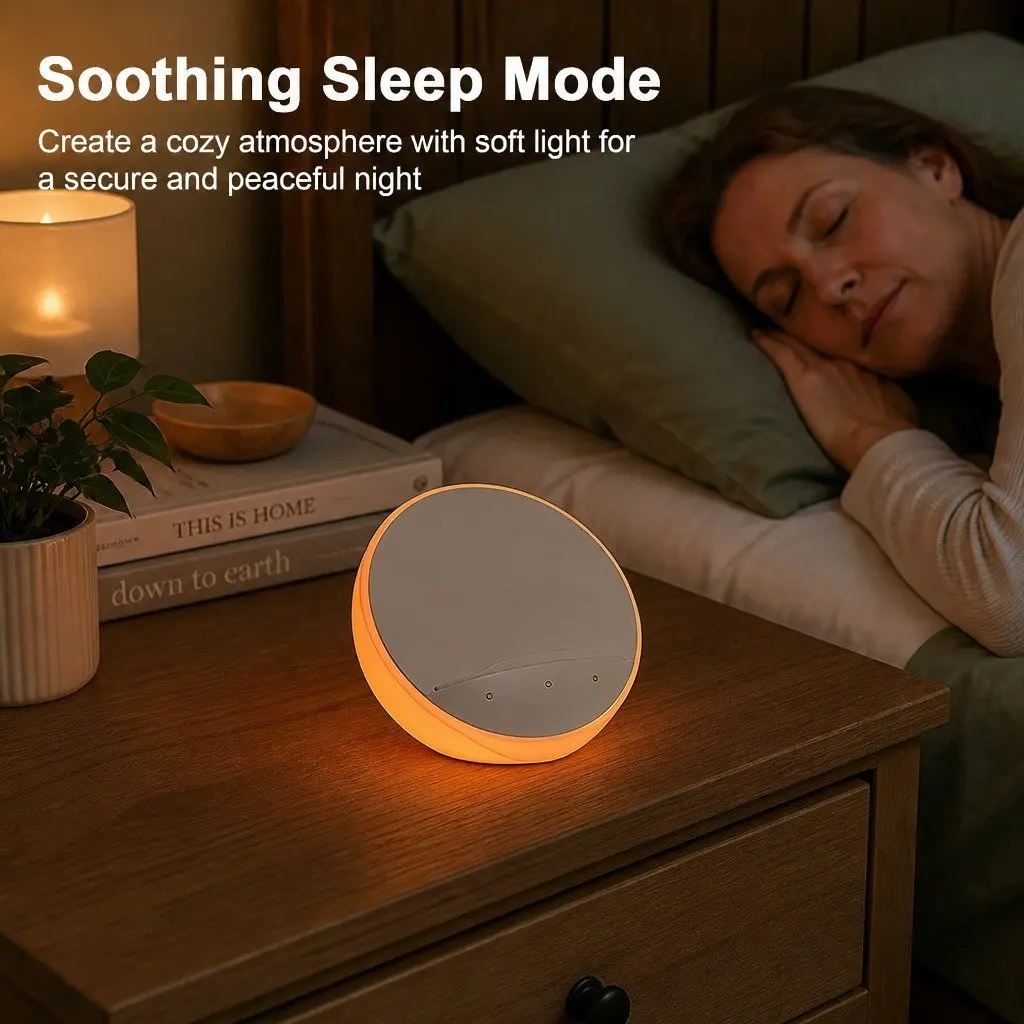 Table Lamp White 15x15x8.5cm 3-in-1 LED Wireless Charger Phone Holder Touch Control Dimmable