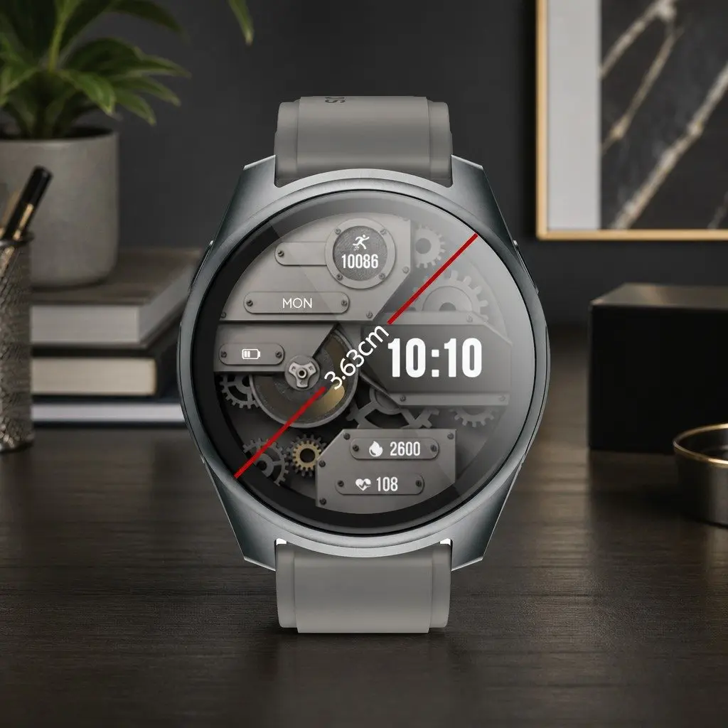 Smart Watch with Pop-Up Earbuds 1.43 inch Round Display 4G Music Storage