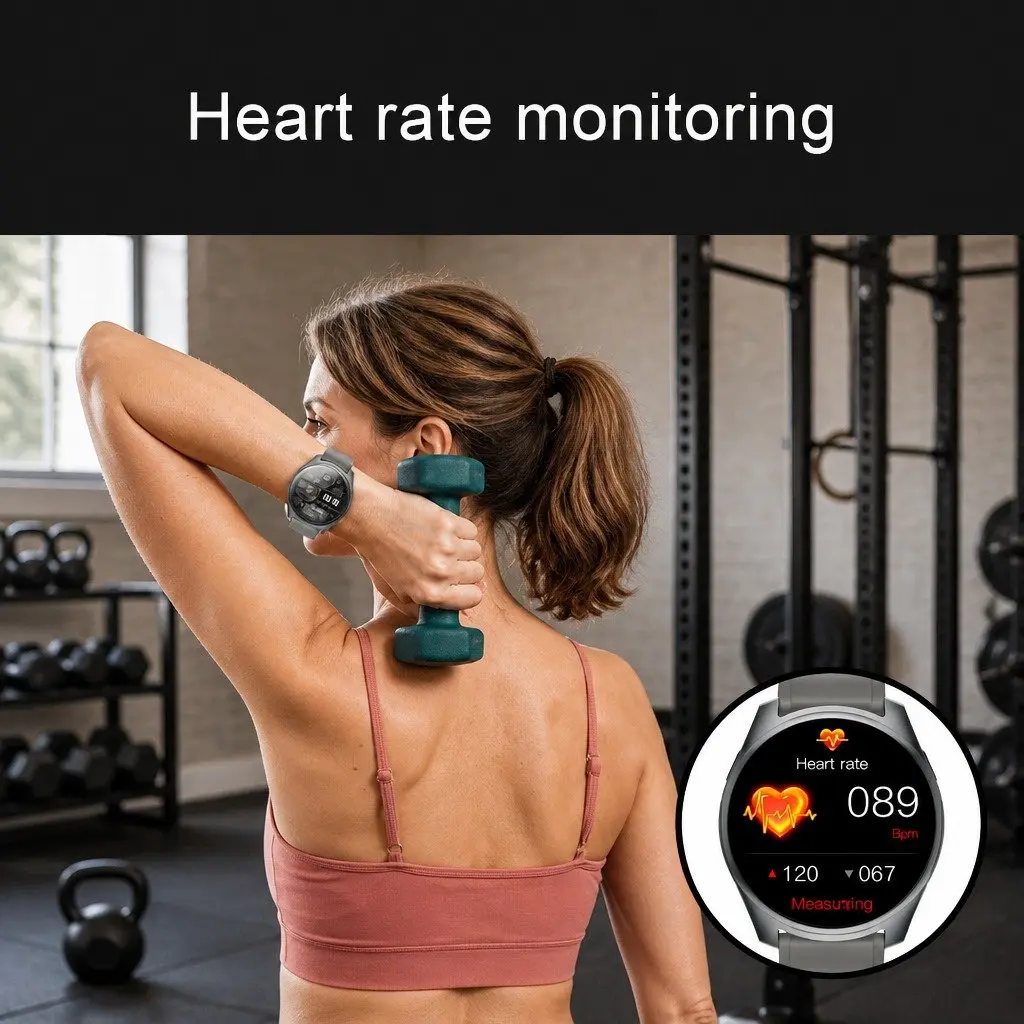 Smart Watch with Pop-Up Earbuds 1.43 inch Round Display 4G Music Storage