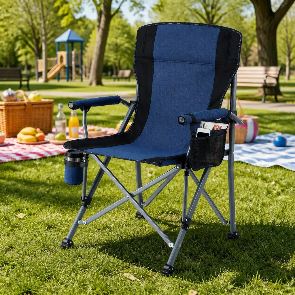 Folding Camping Chair Outdoor Portable Moon Seat Lightweight Beach Picnic