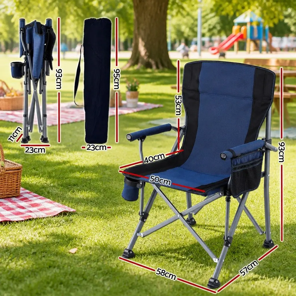 Folding Camping Chair Outdoor Portable Moon Seat Lightweight Beach Picnic