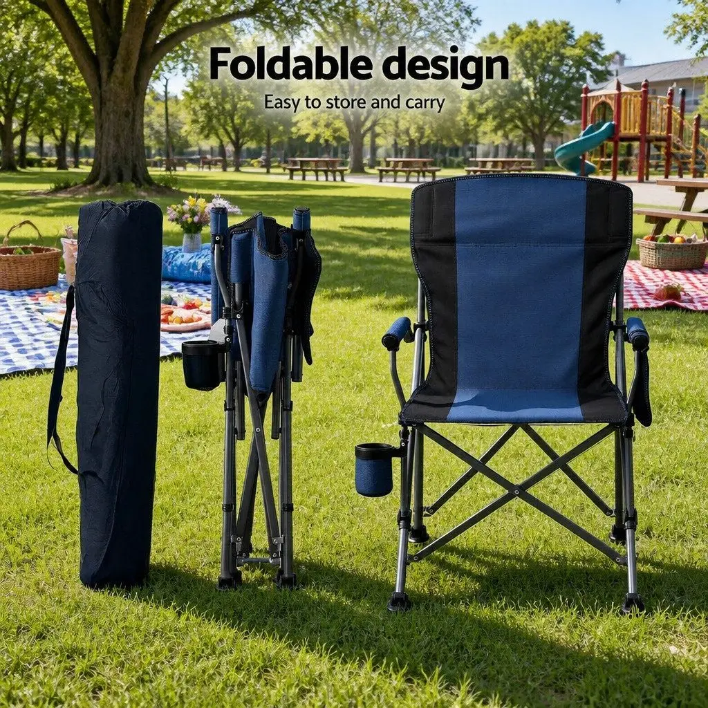 Folding Camping Chair Outdoor Portable Moon Seat Lightweight Beach Picnic