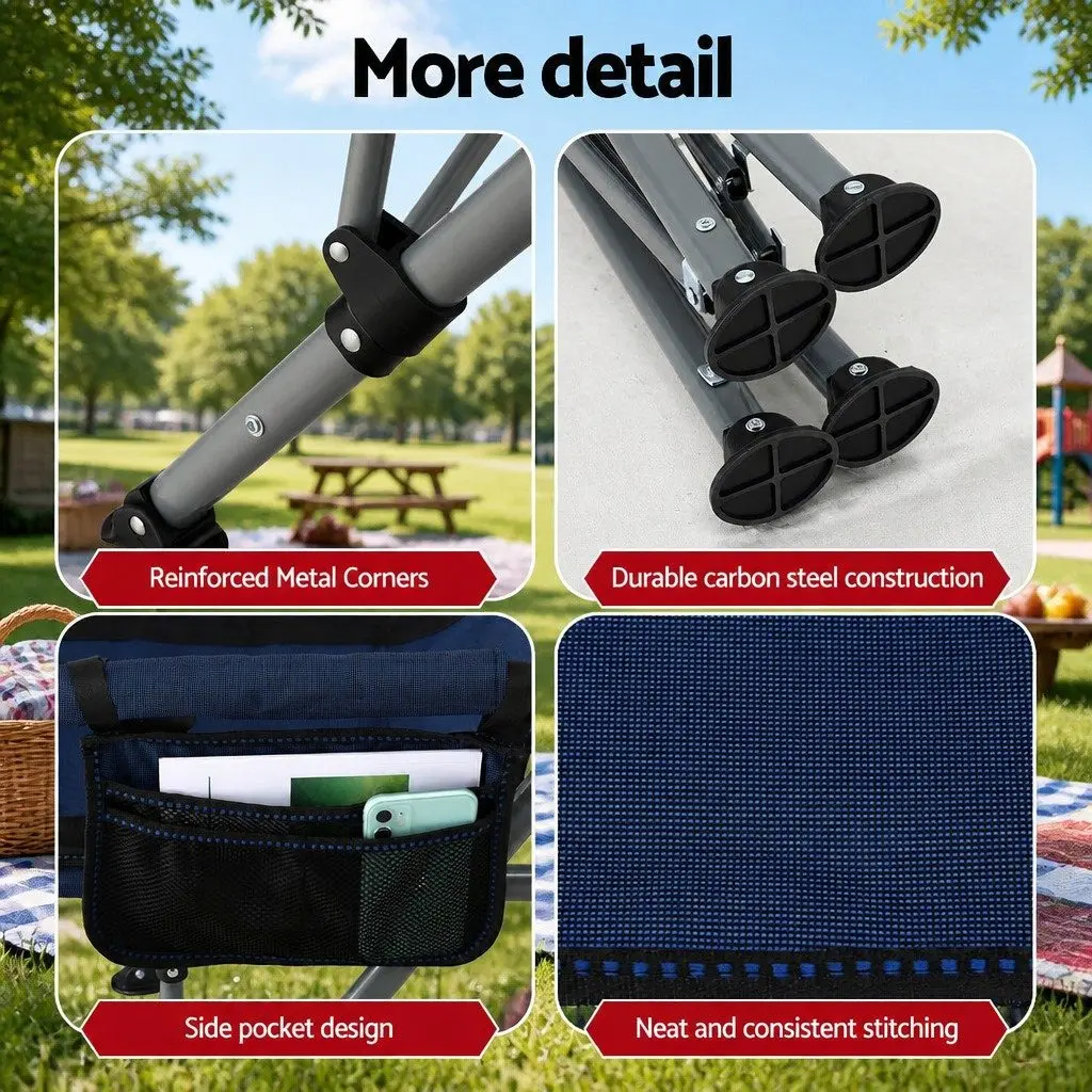 Folding Camping Chair Outdoor Portable Moon Seat Lightweight Beach Picnic