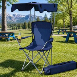 Compact and Reliable Folding Camping Chair with Canopy