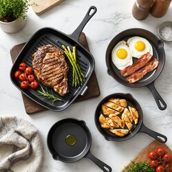 Your New Favorite 4-Piece Cast Iron Frying Pan Set