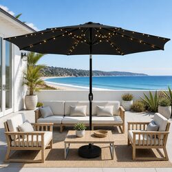 Compact and Functional 2.9m Black Market Umbrella