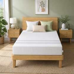 Single Memory Foam Mattress 20cm Gel-Infused Medium Soft Reversible White