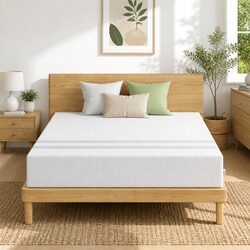 Double Memory Foam Mattress 25cm Reversible Medium Firm Sleep Bedding White
