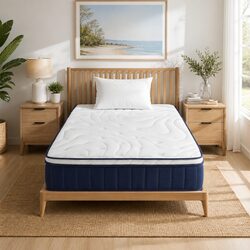 Single Mattress 30cm Medium Firm Pocket Spring Latex Lumbar Support Back Pain