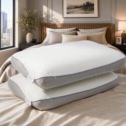 Memory Foam Pillow Dual-Sided Cooling Warm Reversible Ergonomic Neck Pain Relief