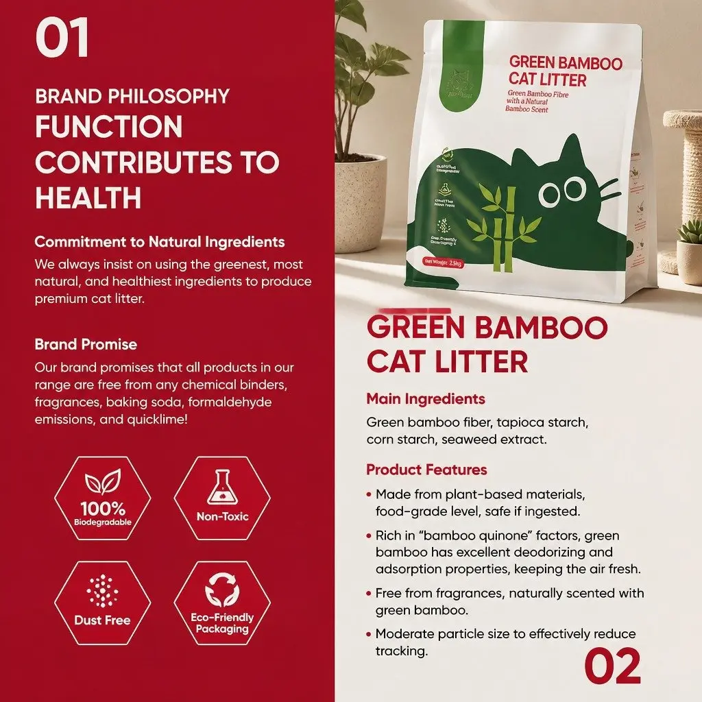 Clumping Cat Litter Green 15kg Dust Free Natural Odour Control