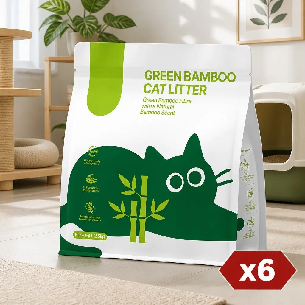 Clumping Cat Litter Green 15kg Dust Free Natural Odour Control