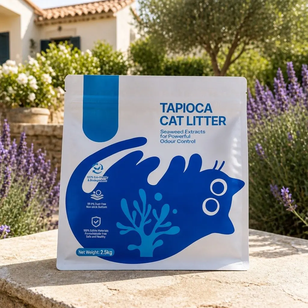 Tapioca Cat Litter Blue 30kg Fast Clumping Dust Free Plant-Based Odour Control