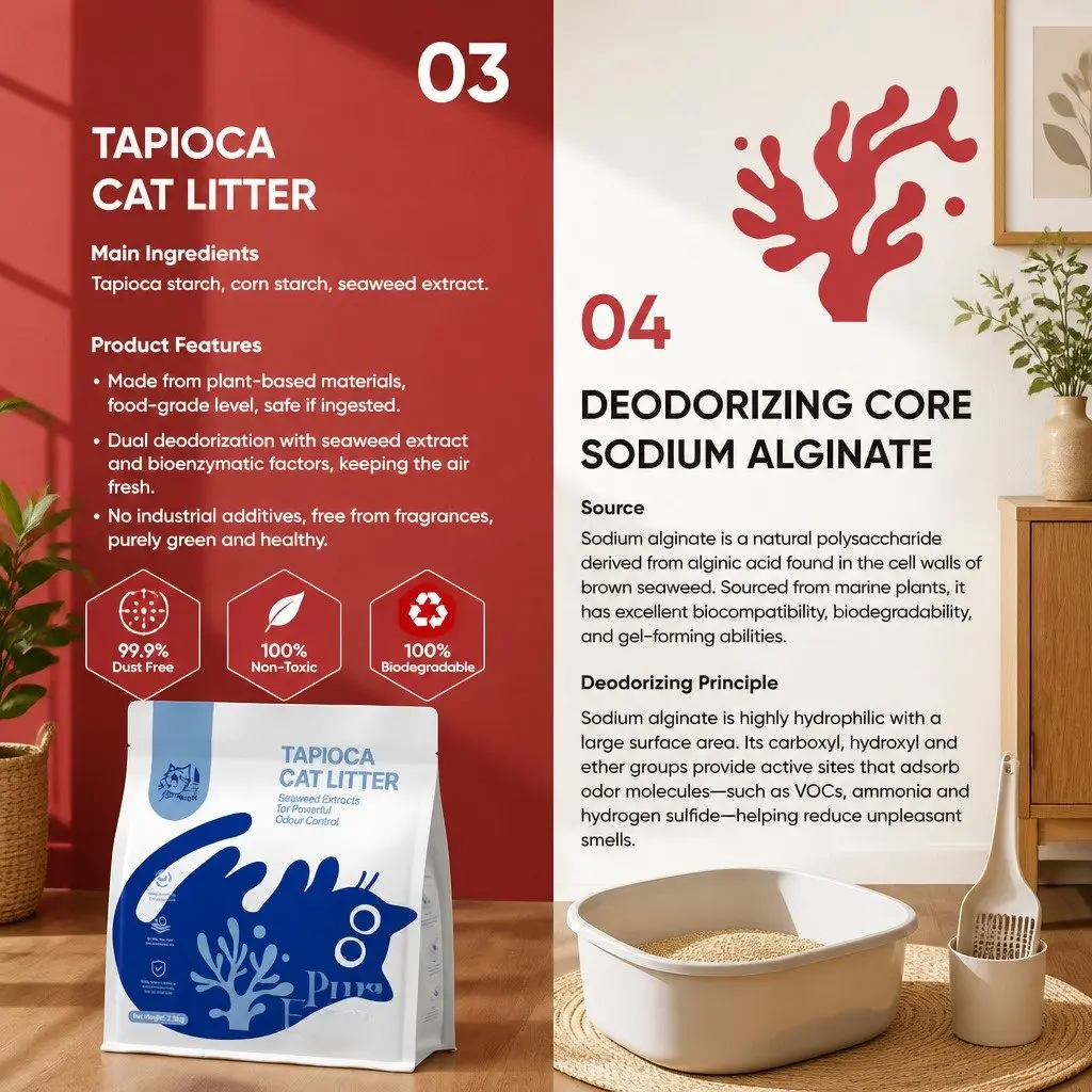 Tapioca Cat Litter Blue 15kg Natural Dust Free Clumping Odour Control