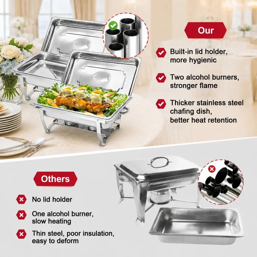 9L Chafing Dish Set Stainless Steel Buffet Warmer Bain Marie Food Server