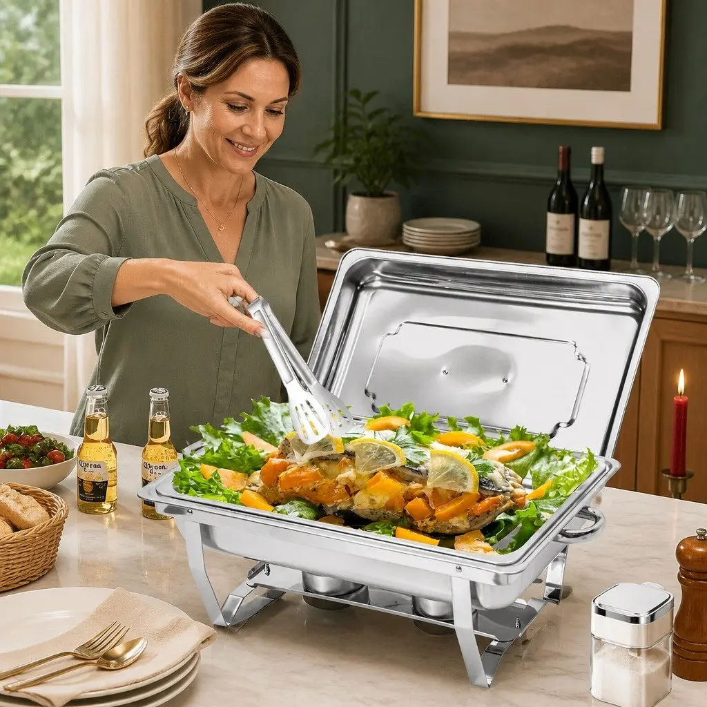 9L Chafing Dish Set Stainless Steel Buffet Warmer Bain Marie Food Server