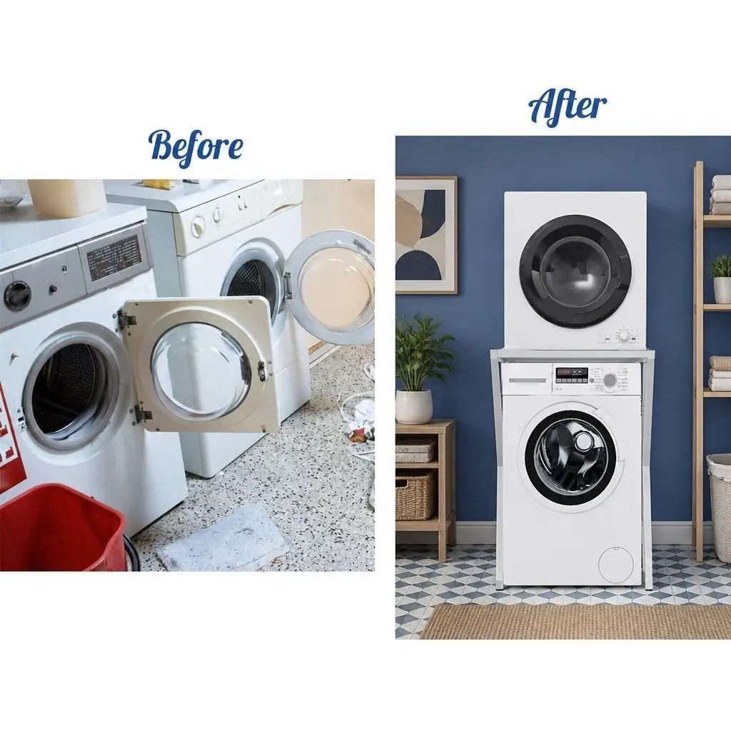 Dryer Stand Stacking Kit Over Front Loading Washing Machine Space Saving 100kg