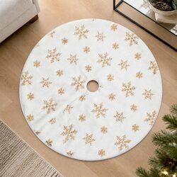 Compact 90cm Gold Christmas Tree Skirt