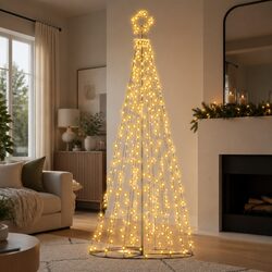 Compact and Bright 12FT Solar LED Christmas Tree