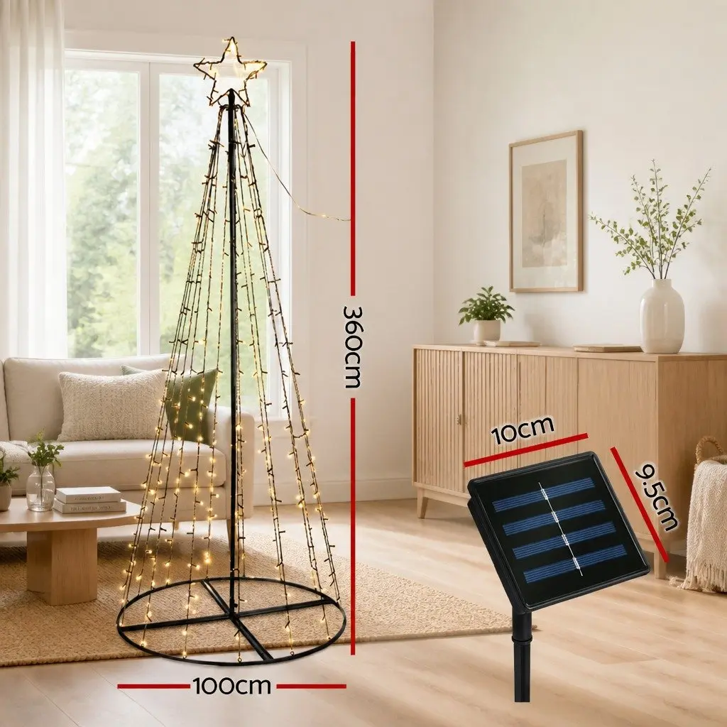 12FT Solar LED Christmas Tree with 400 Lights