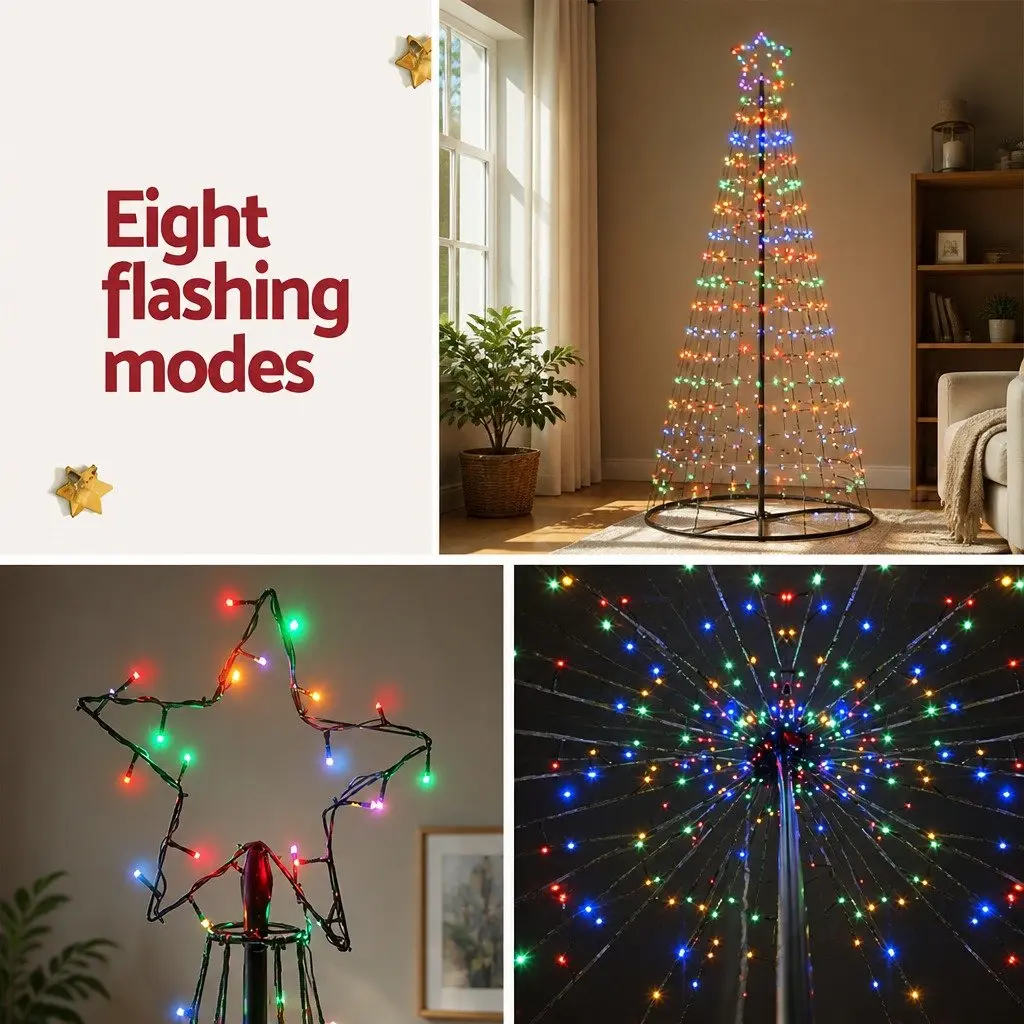 12FT Solar LED Christmas Tree with 400 Lights
