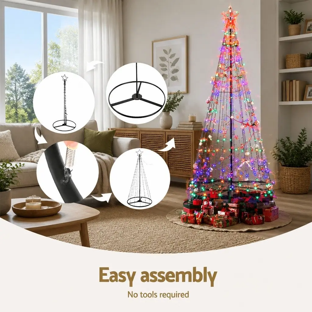 12FT Solar LED Christmas Tree with 400 Lights