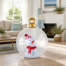 Compact 60cm Inflatable Snowman Ball for Festive Fun