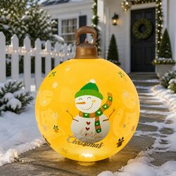 Compact 60cm LED Christmas Inflatable Ball for Holidays