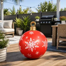 Compact and Easy-to-Use 60cm Christmas Inflatable Bauble