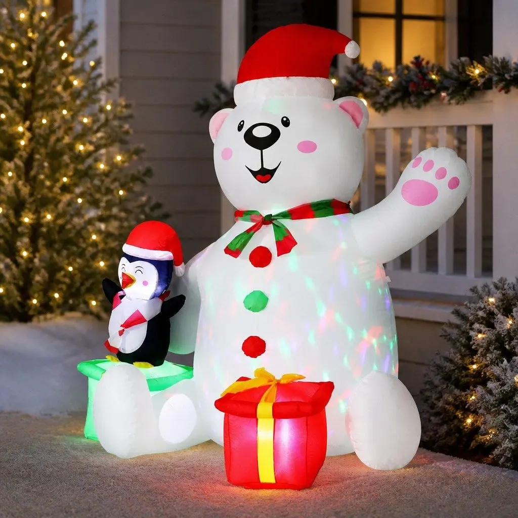 1.8M Christmas Inflatable Bear with LEDs